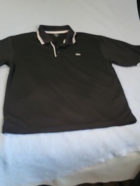 Dockers Black Polo with White Contrast Trim